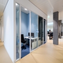 Privacy room with double glass partitions