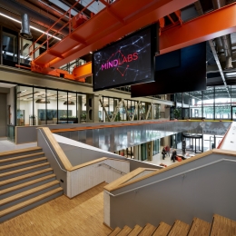 Three floor with glass partition at Mindlabs Tilburg.