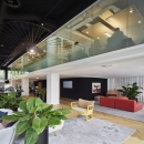 Double glass office wall with high acoustic values