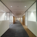 Hallway with offices on both sides