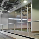 Office partitions walls made of single glass and aluminum mullions