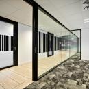 Glass partition with double glass