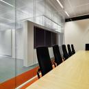 Boardroom with double glass walls 