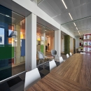 Circulaire office glass wall made of cutting loss glass panels