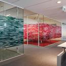 Glass office made with partitions walls