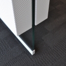 Foor with Single glass wall and iQ Mute acoustic panels on both sides of the glass
