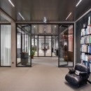 Fire resistant glass wall EW60 at Floating Office in Rotterdam.
