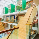 Full glass balustrade walls for stairs and vides