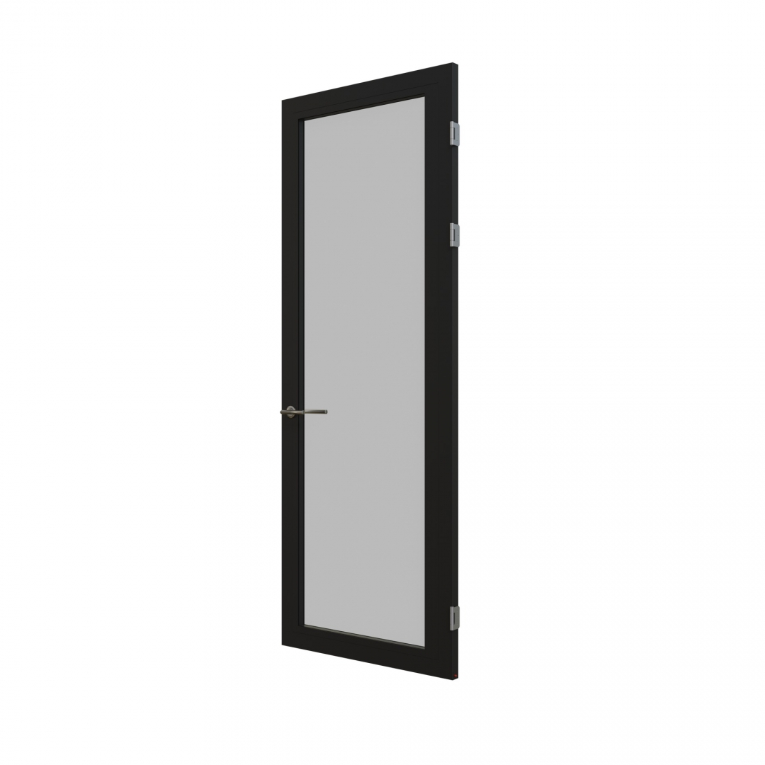 KDD aluminum framed glass door.