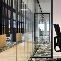 125mm office dividing double glass partitions
