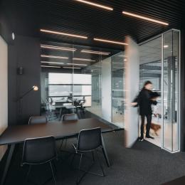 Office dividing double glass partition 