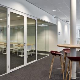 Classroom first floor, walls with double doors at Seeligkazerne Breda, the Netherlands