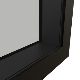 KDD80-100 aluminum framed flush door with double glass and double seals.
