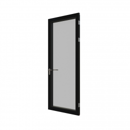 KDG100D Full flush aluminumframed door with double glass and double seal.