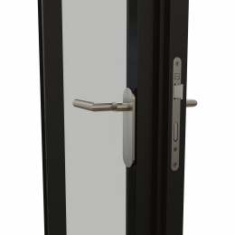 KDG100D Full flush aluminumframed door with double glass and double seals.