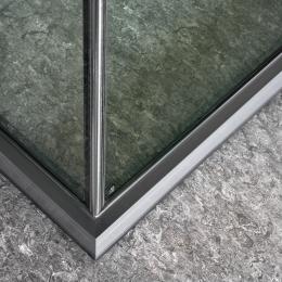 Corner detail of a IQ Protect Fire EW30 fire resistant glass wall