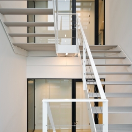 Fire resistant door in stairwell at Plus Ultra Leiden