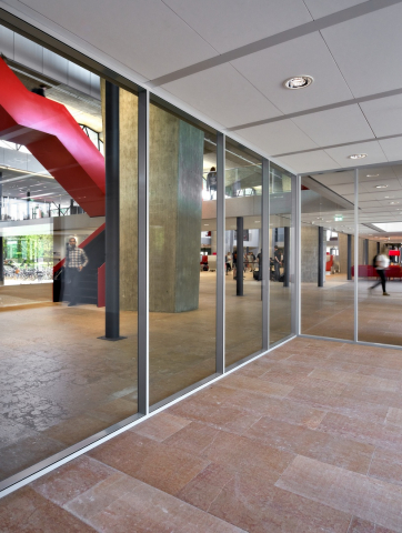 QbiQ IQ-PRO Doubel glass partition wall Atlas TU/e in Eindhoven
