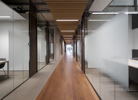 Corridor / office dividing partitions wall